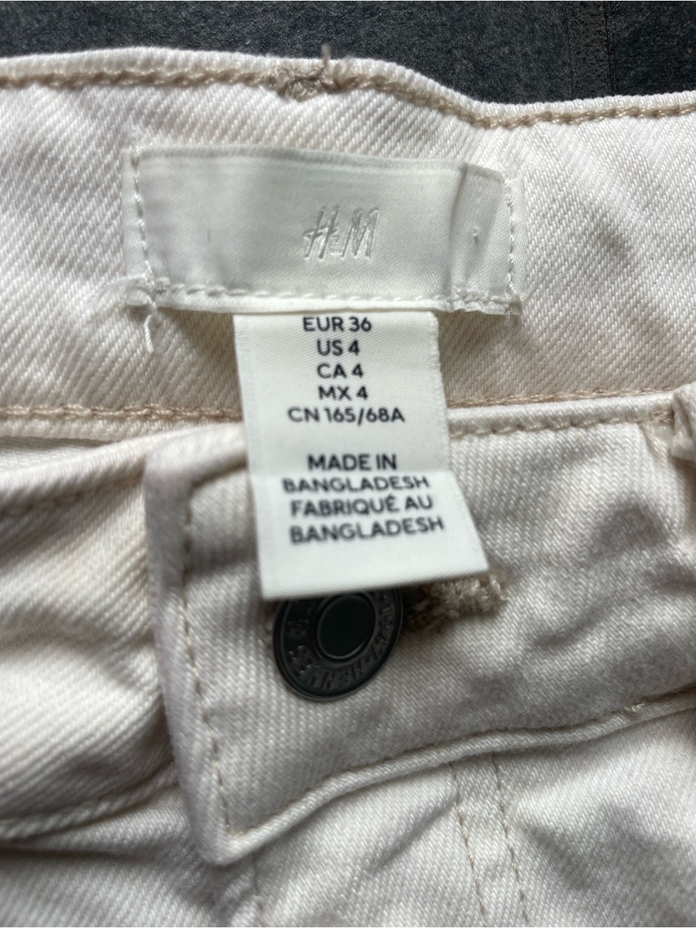 Cream / Off White High Rise Shorts - Picture 2 of 6